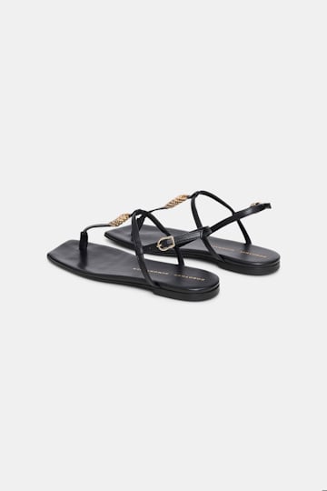 Dorothee Schumacher Sandals with signature D-rings pure black
