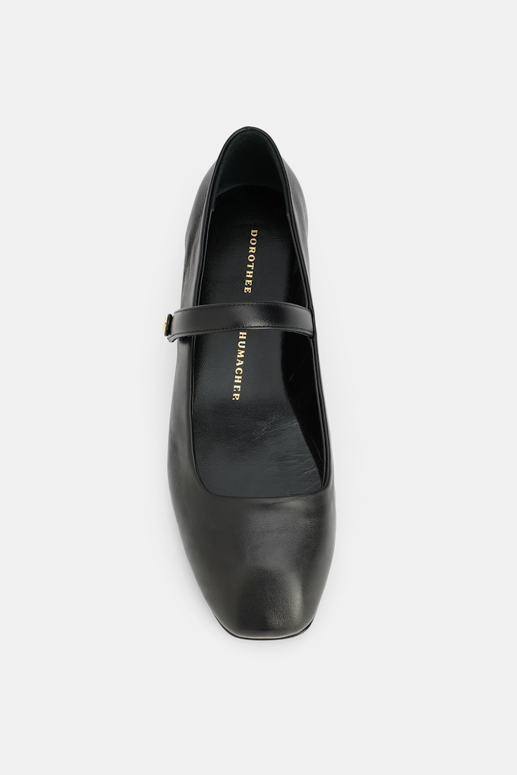 Dorothee Schumacher Mary-Jane Ballerinas mit D-Rose Detail pure black