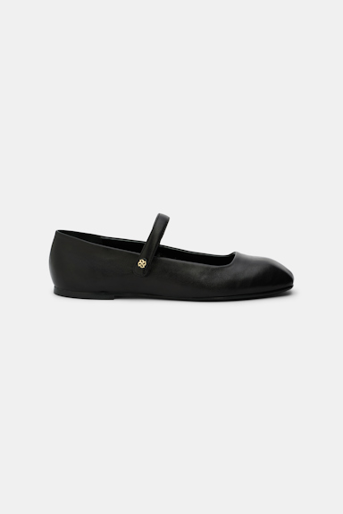 Dorothee Schumacher Mary-Jane Ballerinas mit D-Rose Detail pure black