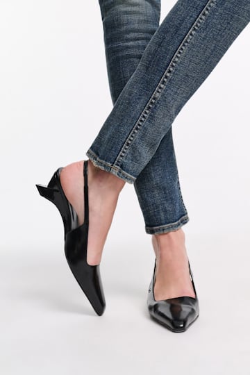 Dorothee Schumacher Slingback-Pumps mit Wedge Absatz pure black