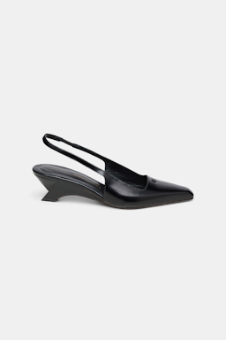 Dorothee Schumacher Slingback graphic contour wedges pure black