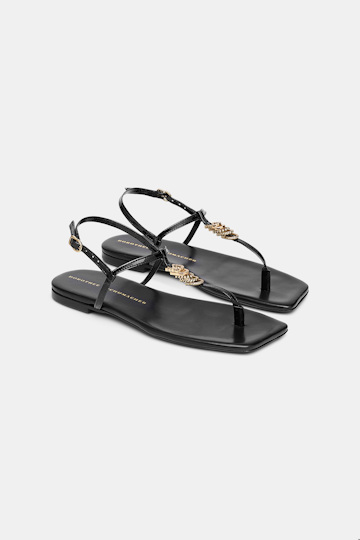 Dorothee Schumacher Sandalen mit D-Rings pure black
