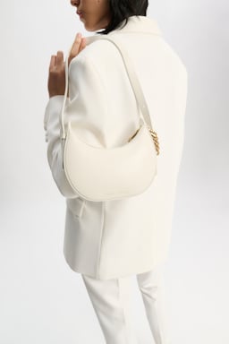 Dorothee Schumacher Half Moon Mini Bag aus weichem Kalbsleder mit D-Rings off white