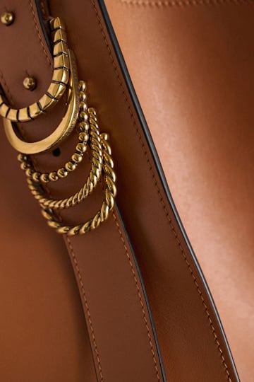 Dorothee Schumacher Tote aus weichem Kalbsleder mit D-Rings tan