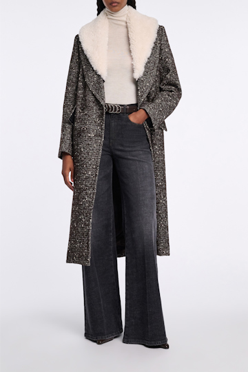 Dorothee Schumacher Gürtel aus weichem Kalbsleder mit D-Rings dark brown/silver