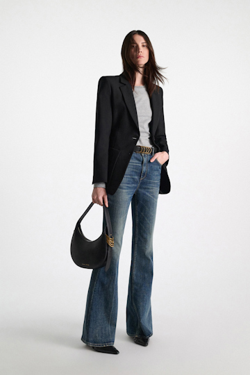 Dorothee Schumacher Soft calf leather belt with D-ring hardware black