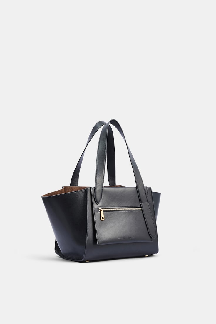Dorothee Schumacher Horizontal tote bag in soft calf leather black
