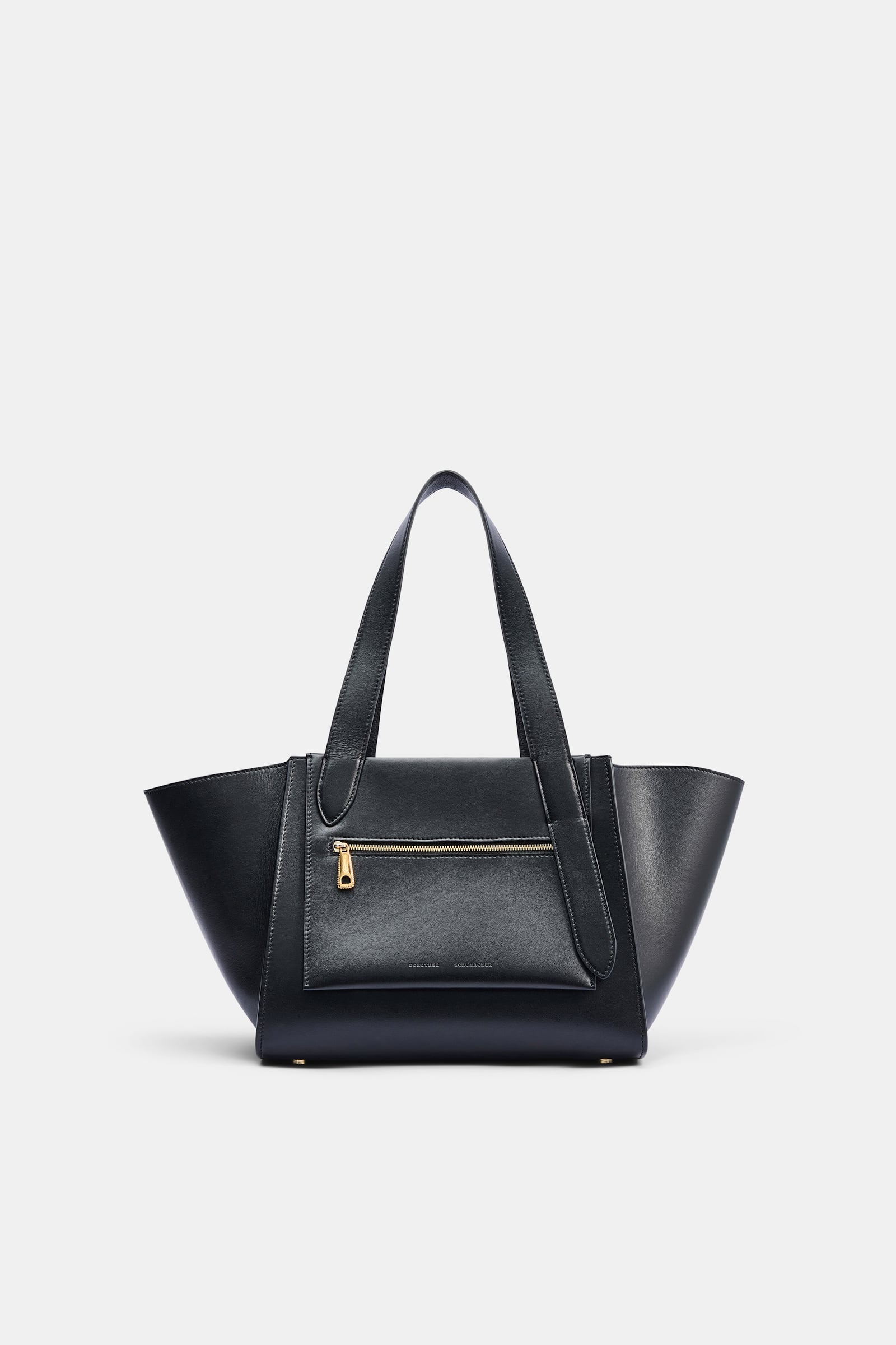 Dorothee Schumacher Horizontal tote bag in soft calf leather black