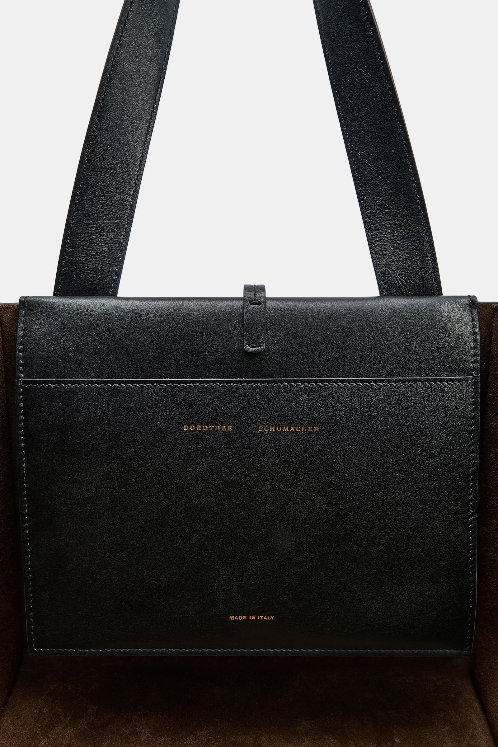 Dorothee Schumacher Horizontal tote bag in soft calf leather black