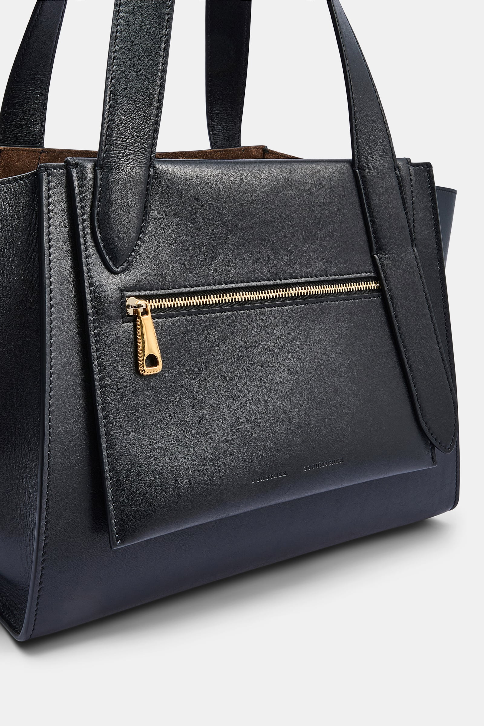 Dorothee Schumacher Horizontal tote bag in soft calf leather black