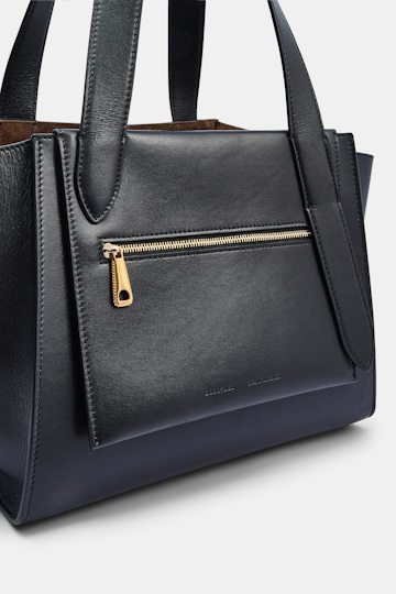 Dorothee Schumacher Horizontale Tote Bag aus geschmeidigem Kalbsleder black