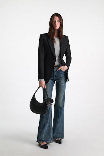 Dorothee Schumacher Handgefertigtes Flower-Accessoire aus Leder black