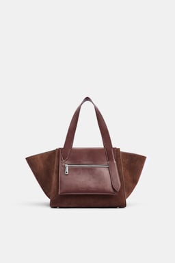 Dorothee Schumacher Horizontale Tote Bag aus Kalbswildleder sequoia