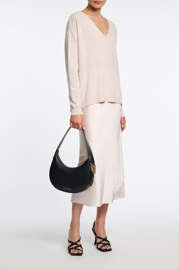 Dorothee Schumacher V-Neck Pullover aus Kaschmir natural white
