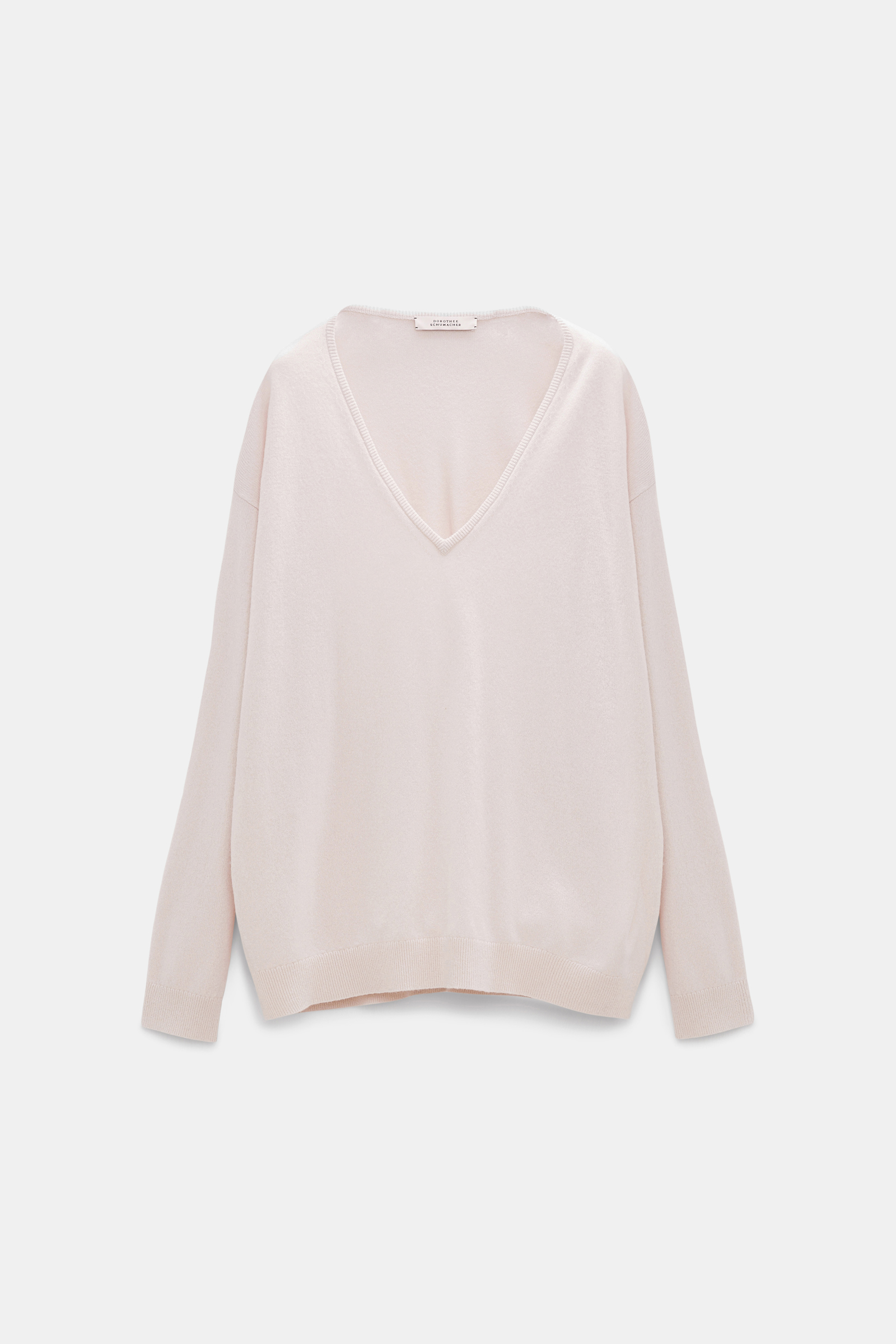 Dorothee Schumacher V-NECK SWEATER IN CASHMERE natural white