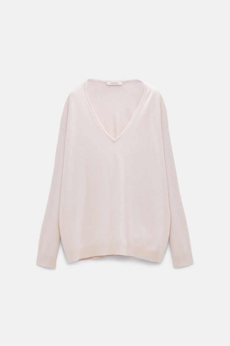 Dorothee Schumacher Cashmere V-neck sweater natural white