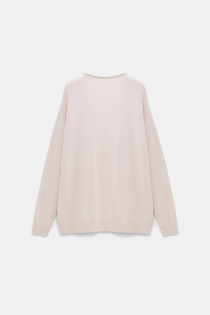 Dorothee Schumacher V-NECK SWEATER IN CASHMERE natural white