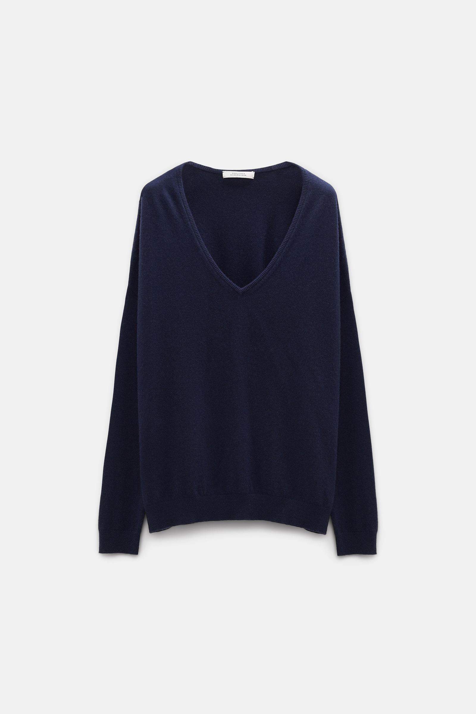 Dorothee Schumacher V-Neck Pullover aus Kaschmir true navy