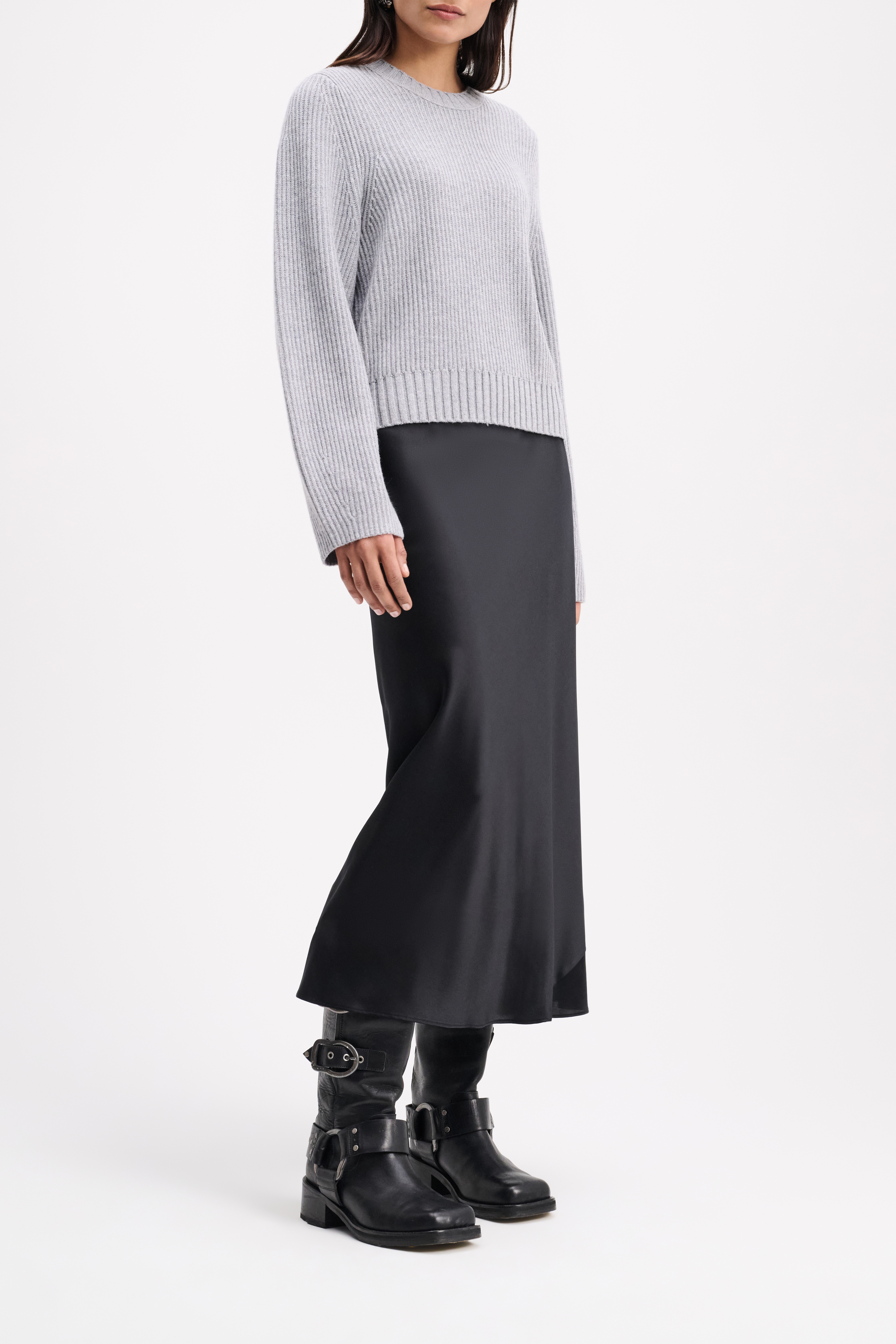 Dorothee Schumacher RIBBED PULLOVER IN MERINO AND