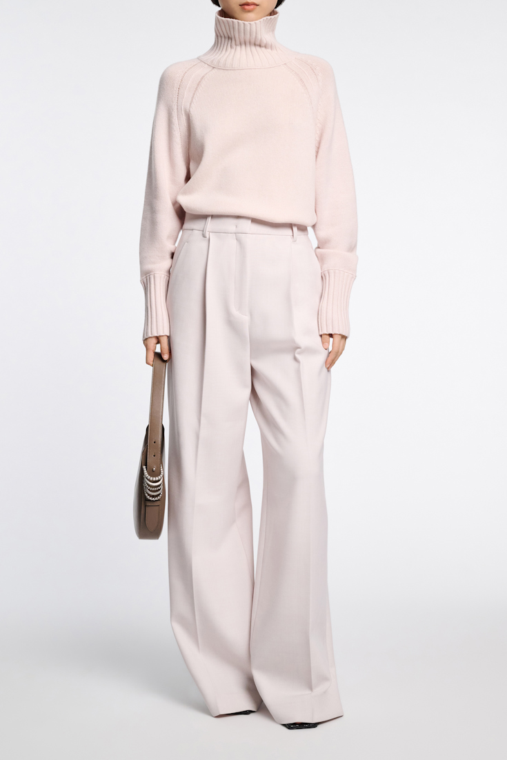 Dorothee Schumacher Turtleneck pullover in Merino-cashmere medium creme