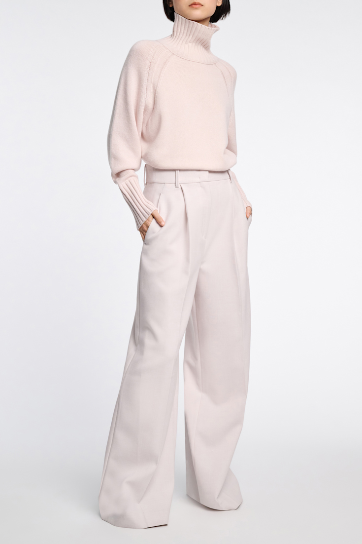 Dorothee Schumacher TURTLENECK PULLOVER IN MERINO AND CASHMERE medium creme