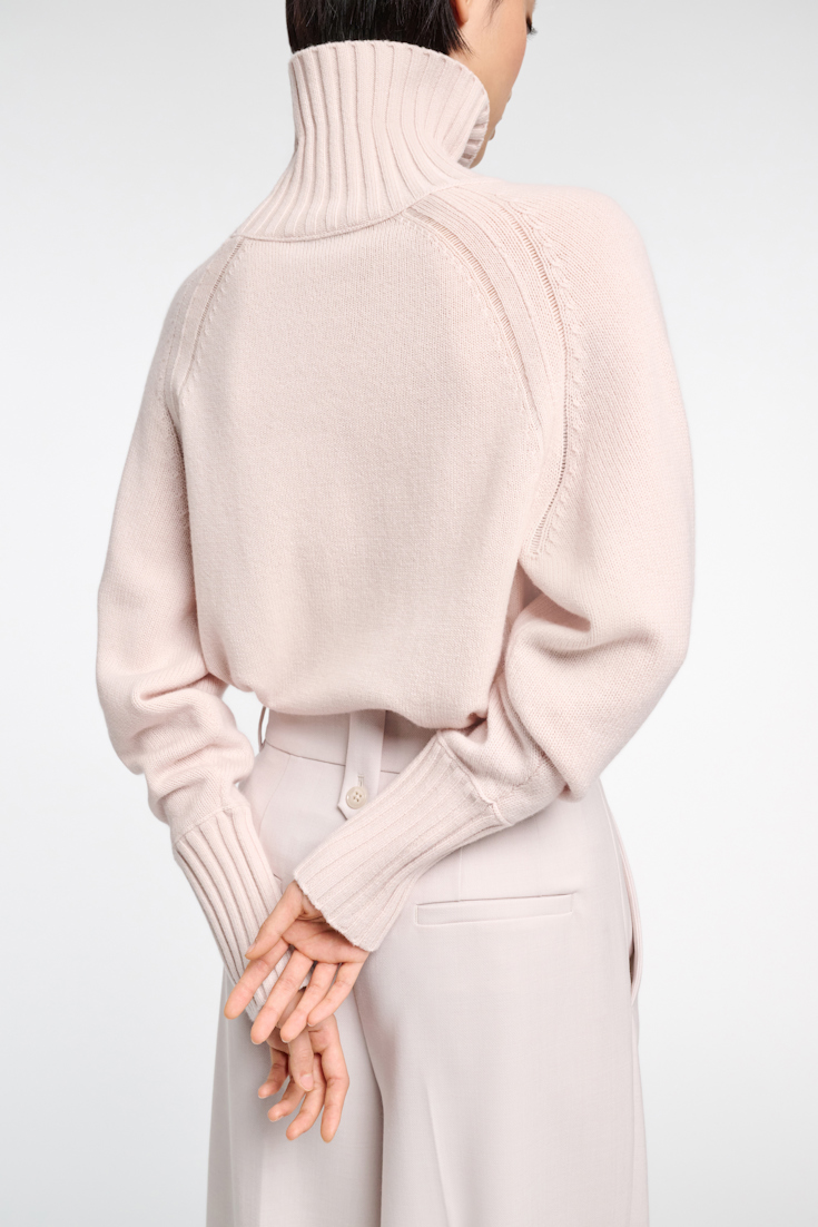 Dorothee Schumacher Turtleneck pullover in Merino-cashmere medium creme