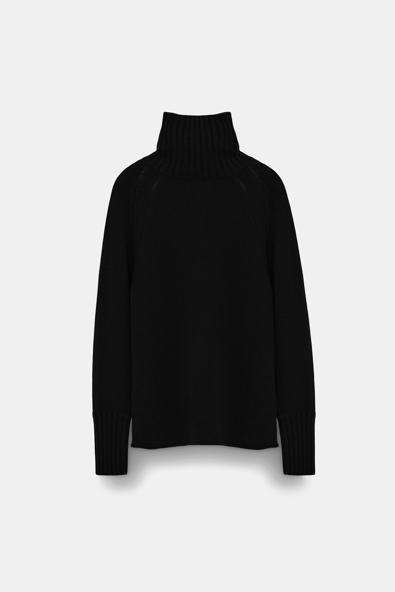 Dorothee Schumacher ROLLKRAGENPULLOVER AUS MERINO UND KASCHMIR pure black