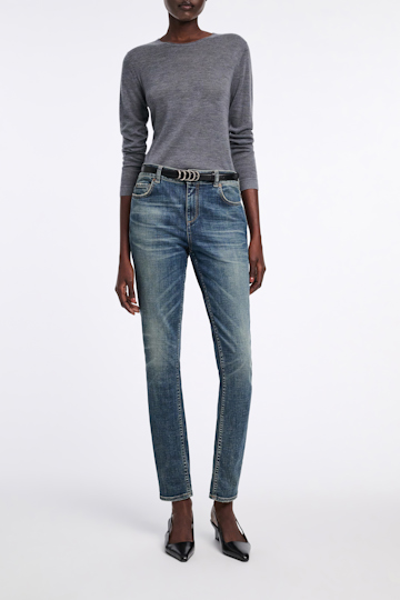 Dorothee Schumacher Rundhalspullover aus Kaschmir basalt grey