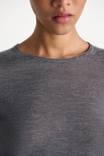Dorothee Schumacher Rundhalspullover aus Kaschmir basalt grey