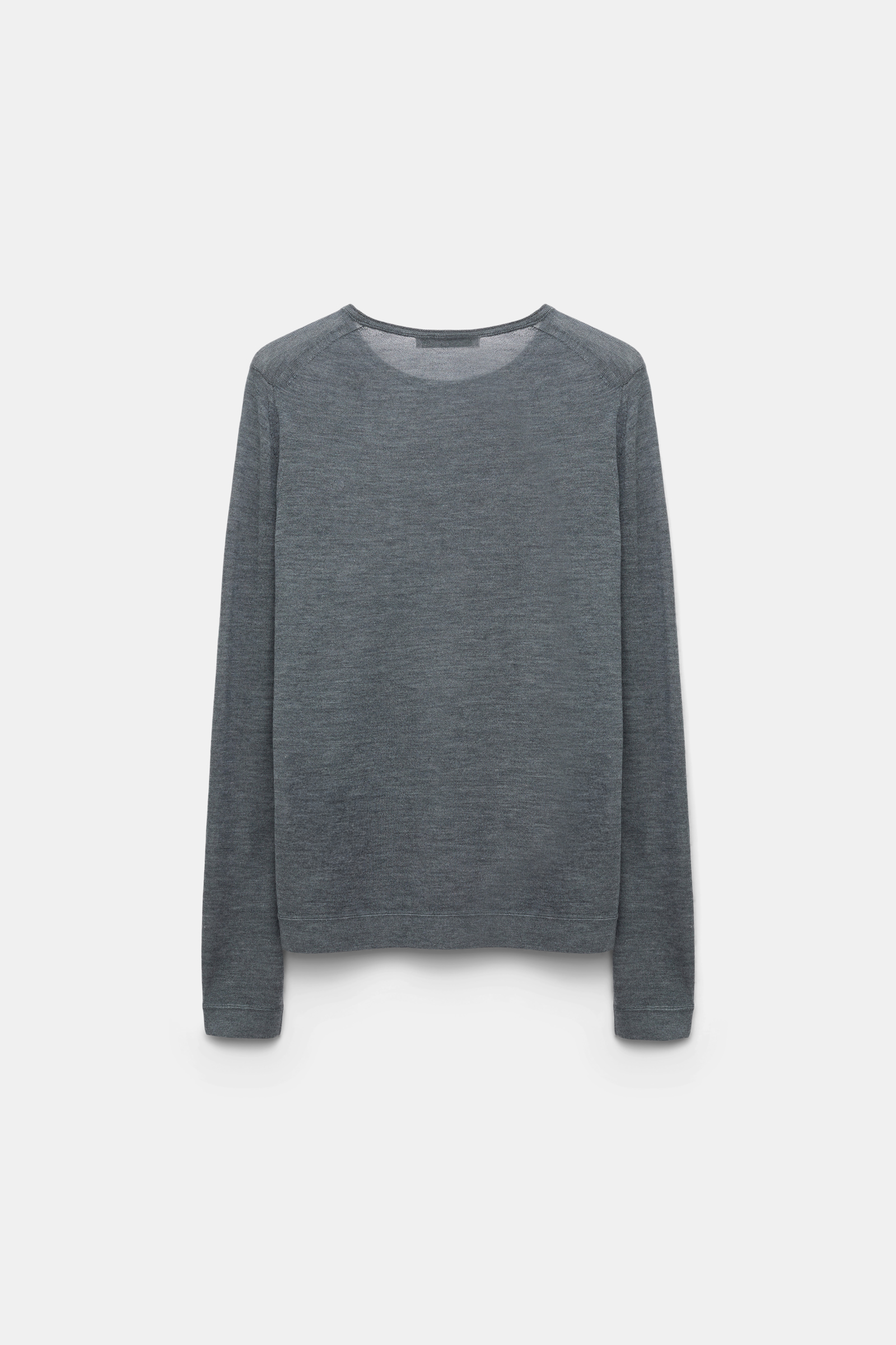 Dorothee Schumacher Round neck sweater in pure cashmere basalt grey