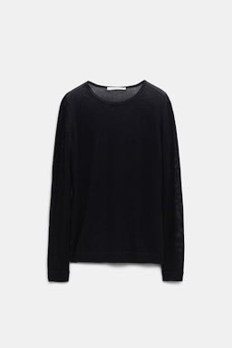 Dorothee Schumacher ROUND NECK SWEATER IN CASHMERE pure black