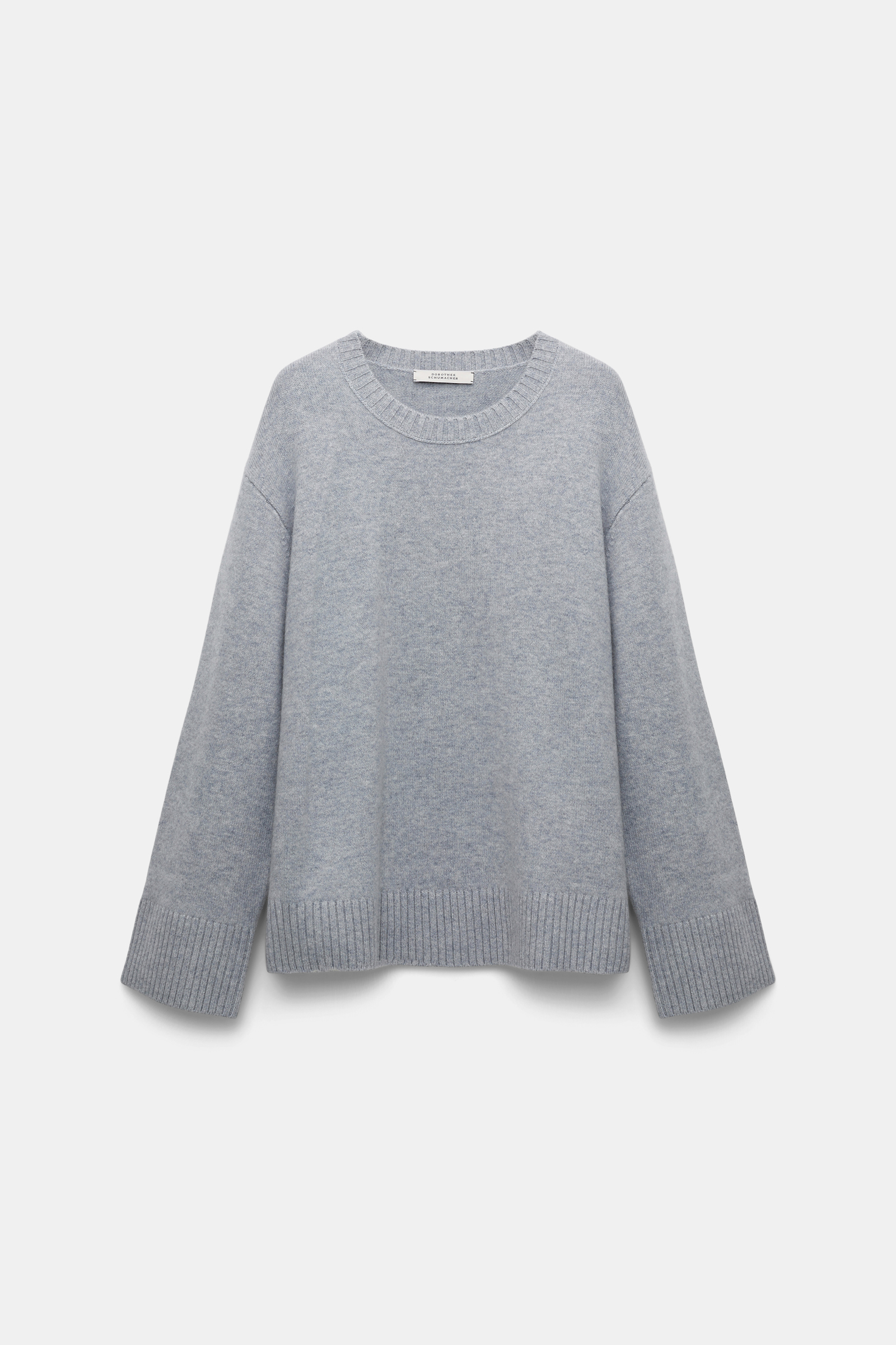 Dorothee Schumacher Softer Rundhalspullover aus Kaschmir-Mix marble grey