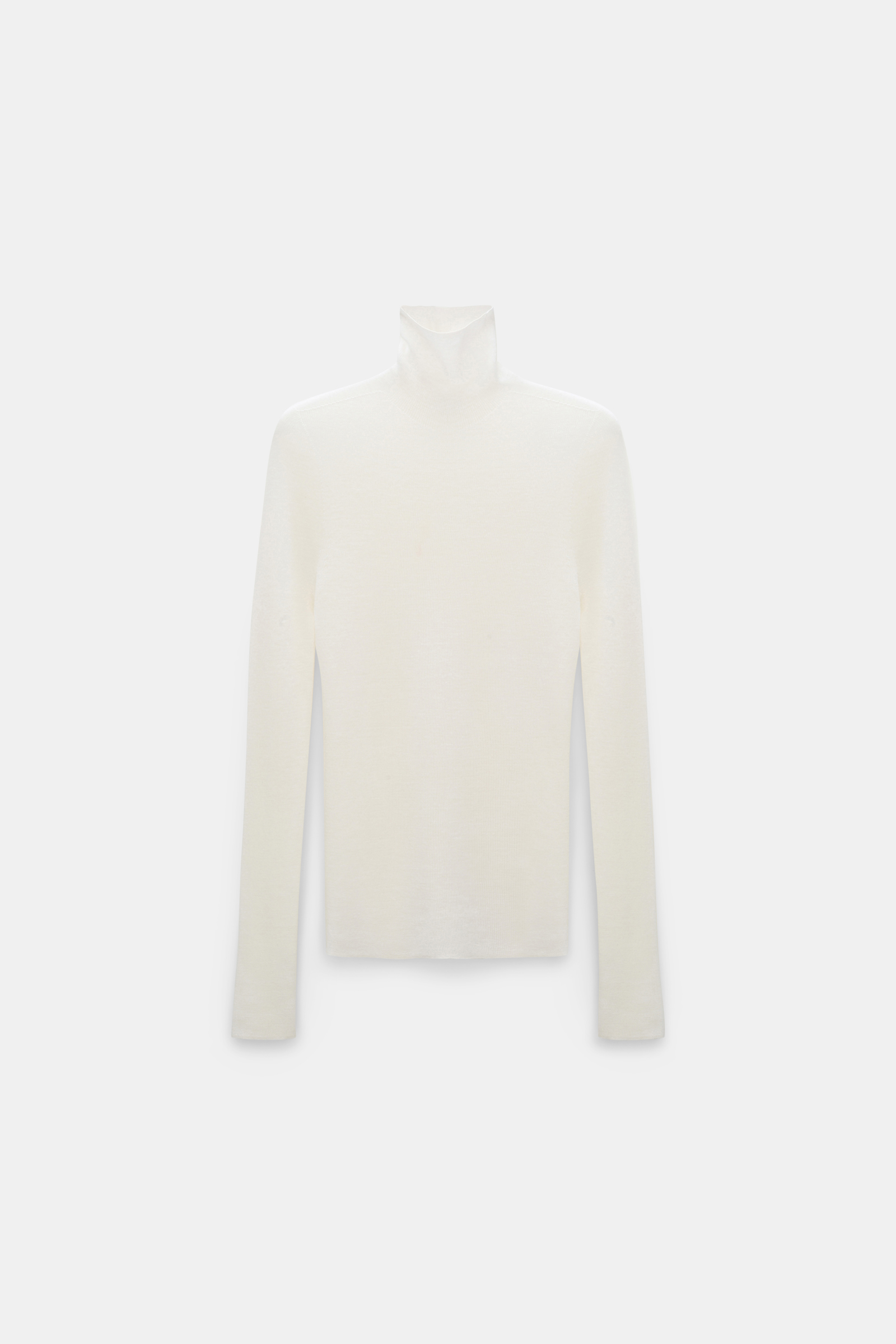 Dorothee Schumacher Seamless turtleneck pullover camellia white