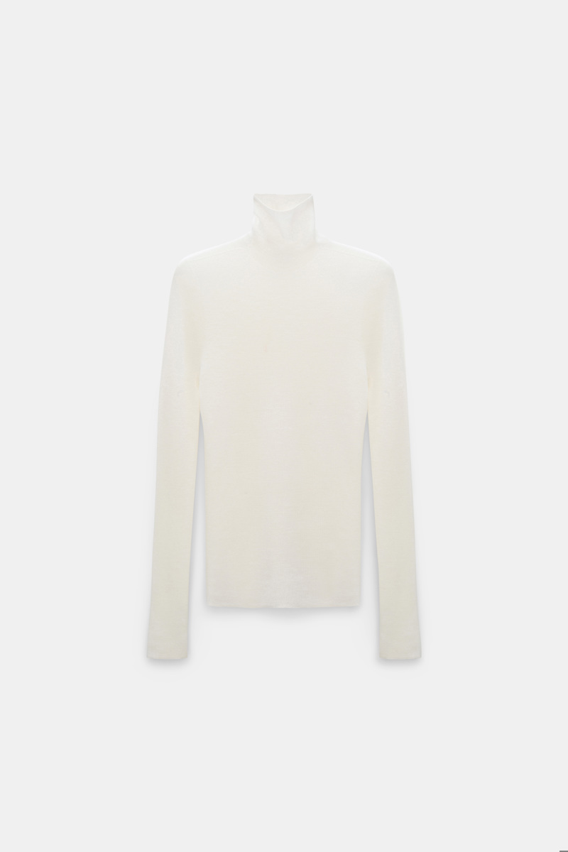 Dorothee Schumacher Women's White Seamless Turtleneck Pullover Medium