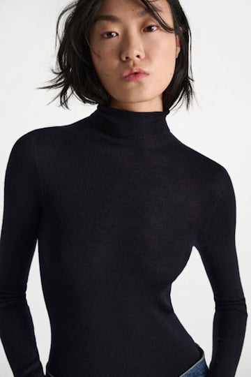 Dorothee Schumacher Rollkragenpullover aus Merino dark navy