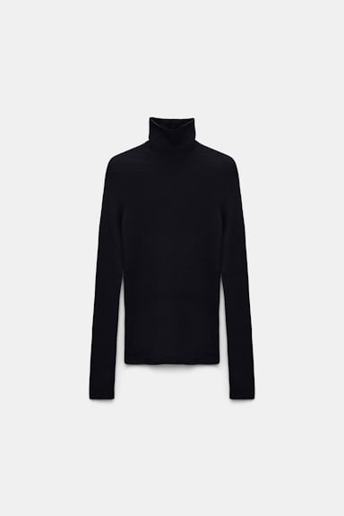 Dorothee Schumacher Seamless turtleneck pullover dark navy