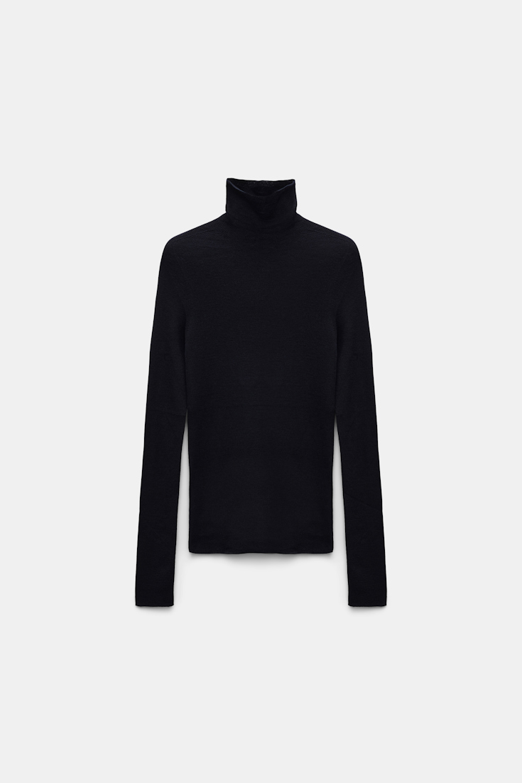 Dorothee Schumacher Seamless turtleneck pullover dark navy