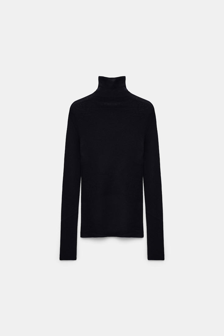 Dorothee Schumacher Seamless turtleneck pullover dark navy