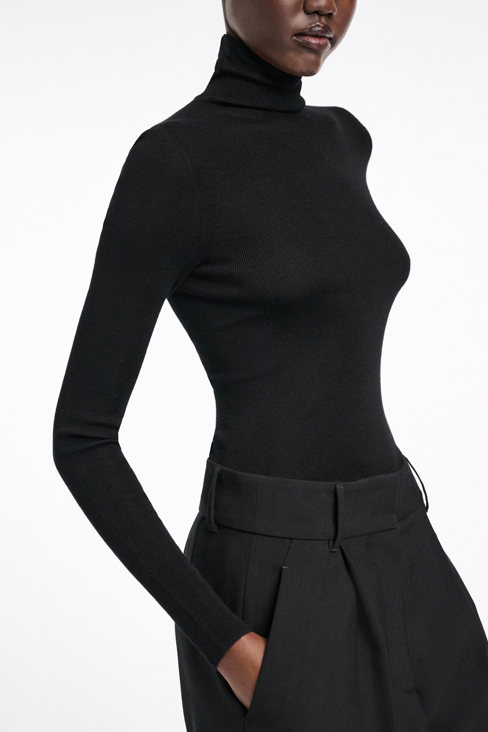 Dorothee Schumacher Rollkragenpullover aus Merino pure black