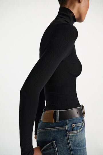 Dorothee Schumacher Rollkragenpullover aus Merino pure black