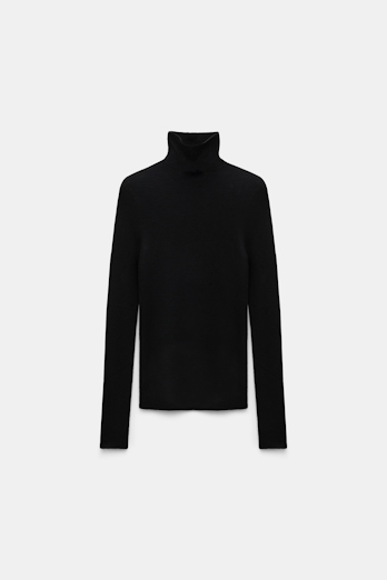 Dorothee Schumacher Seamless turtleneck pullover pure black
