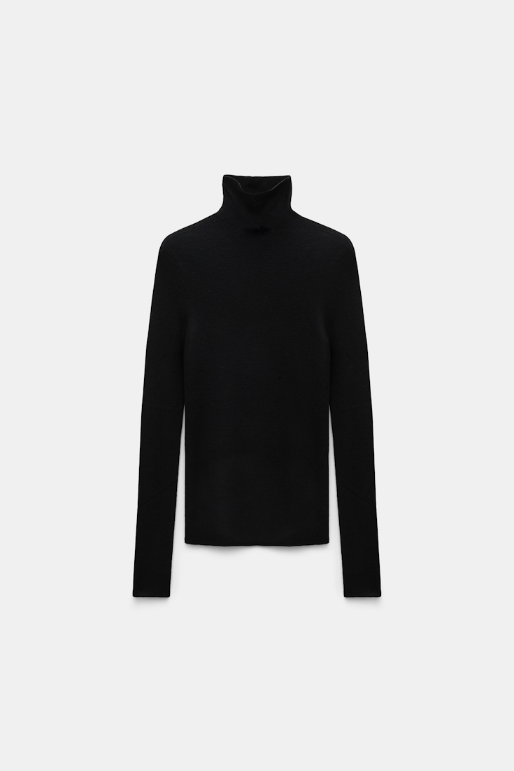 Dorothee Schumacher Rollkragenpullover aus Merino pure black