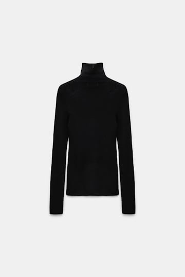 Dorothee Schumacher Rollkragenpullover aus Merino pure black