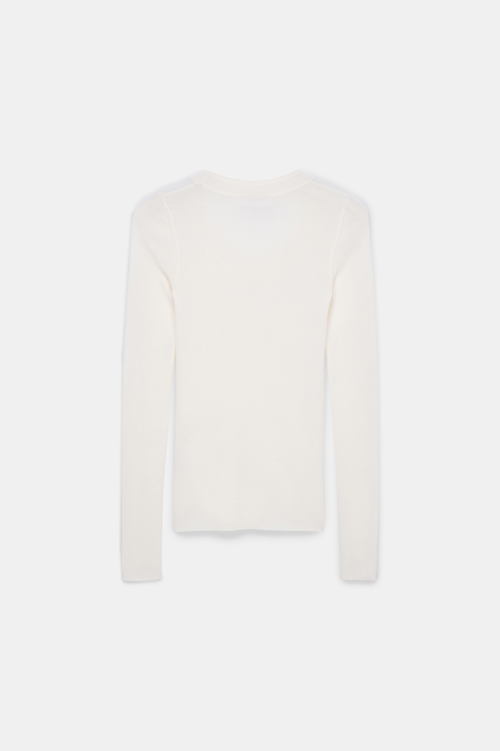 Dorothee Schumacher Pullover with deep scoop neckline camellia white