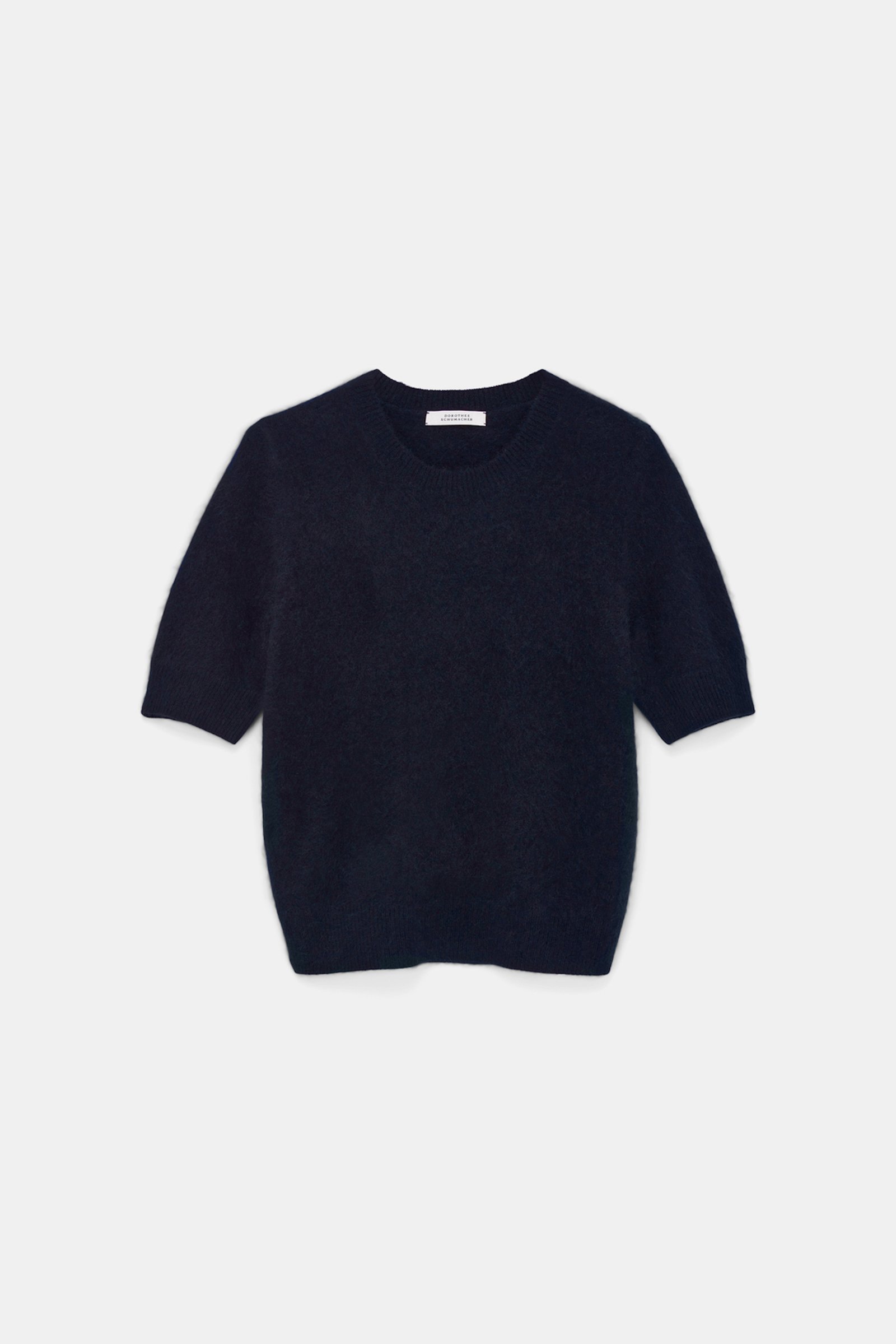 Dorothee Schumacher Merino-cashmere half-sleeve pullover dark navy
