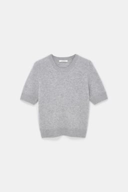 Dorothee Schumacher Merino-cashmere half-sleeve pullover medium grey