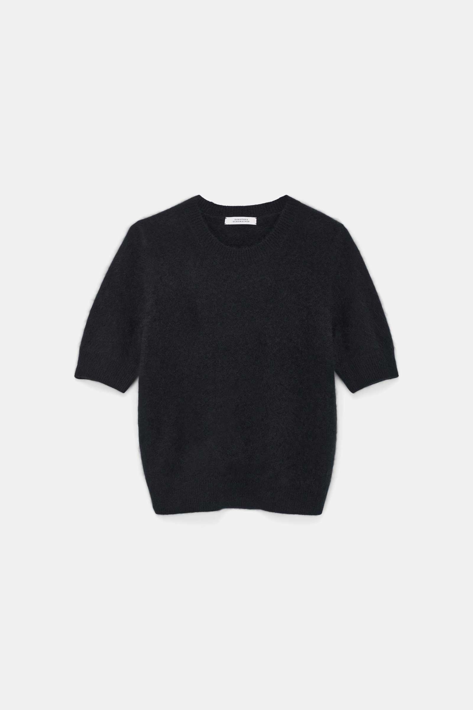 Dorothee Schumacher Merino-cashmere half-sleeve pullover pure black
