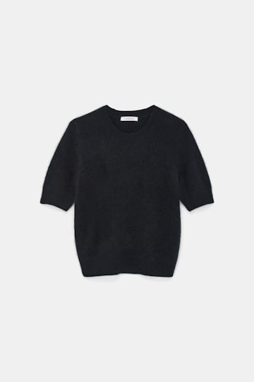 Dorothee Schumacher Merino-cashmere half-sleeve pullover pure black