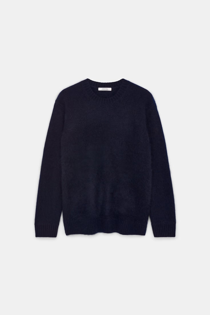 Dorothee Schumacher Fluffy Pullover aus Merino und Kaschmir dark navy