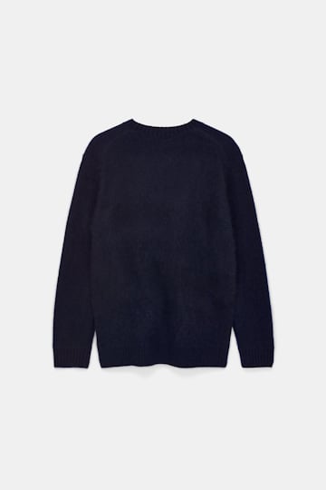 Dorothee Schumacher Fluffy Pullover aus Merino und Kaschmir dark navy